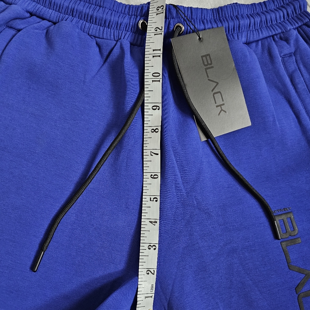 Mens Actively Black Athleisure Shorts Royal Blue Size M New With Tag - Picture 6 of 15